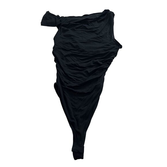 FORE Off Shoulder Bodysuit in Black - Picture 1 of 4